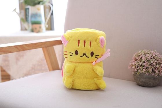 Soft 220g Baby Rolled Up Blanket Funny Animal Cartoon Fleece Plush Blanket for Bedding