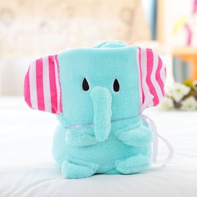 Soft 220g Baby Rolled Up Blanket Funny Animal Cartoon Fleece Plush Blanket for Bedding