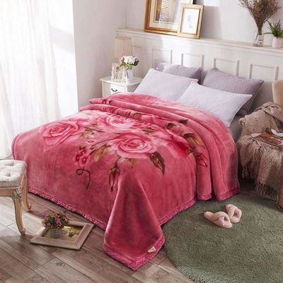 2-3KG Warm Soft Comfortable Korean Double Player Raschel Blanket with Warmth Function