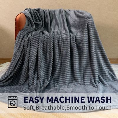 Elegant Super Soft Dyed Polar Fleece Modern Solid Color Throw Blanket for Bedding