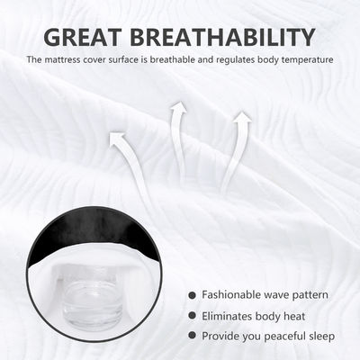 100% Polyester Fabric White Dropshipping Waterproof 3D Air Layer Bed Bug Mattress Cover