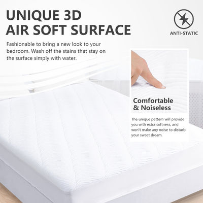 100% Polyester Fabric White Dropshipping Waterproof 3D Air Layer Bed Bug Mattress Cover
