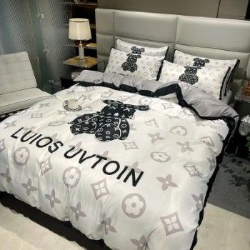 4-in-1 Brushed Cotton Queen-Size Bedding Set in Multi Color for Home and Hotel Luxury