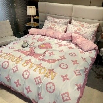 4-in-1 Brushed Cotton Queen-Size Bedding Set in Multi Color for Home and Hotel Luxury