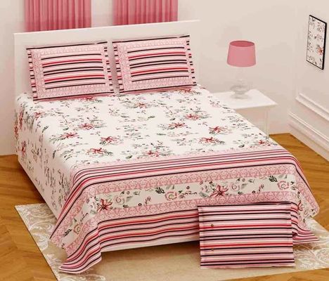 108 x 108 Inches Custom Made Joint-Free Double Bedsheet in Twill Cotton for Weddings