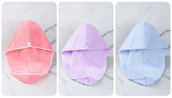 Home Custom Logo Microfiber Hair Drying Towel Wrap Turban for Quick Dry