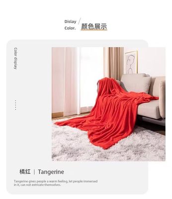Office Nap Flannel Coral Fleece Throw Warming Blanket for Winter Customized Design