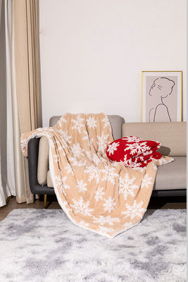 Double Layer Thick Printed Blanket Christmas Style Coral Fleece Throw Sherpa Plush Blanket
