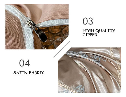 Wedding Jacquard Printed Luxury King Size Silk Satin Bed Set for Sustainable Comfort