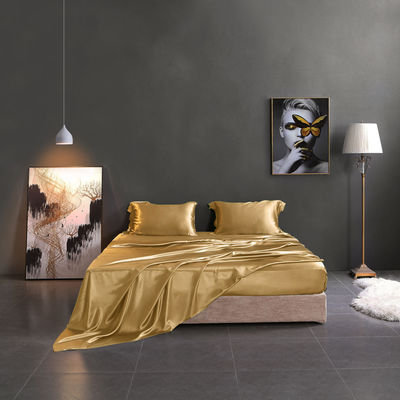 Reactive Printing Luxury Silk Satin Bedding Set Pure Mulberry 19 Momme Silk 4pcs for Home