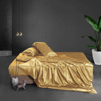Reactive Printing Luxury Silk Satin Bedding Set Pure Mulberry 19 Momme Silk 4pcs for Home