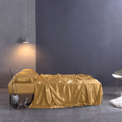 Reactive Printing Luxury Silk Satin Bedding Set Pure Mulberry 19 Momme Silk 4pcs for Home