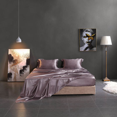 Reactive Printing Luxury Silk Satin Bedding Set Pure Mulberry 19 Momme Silk 4pcs for Home