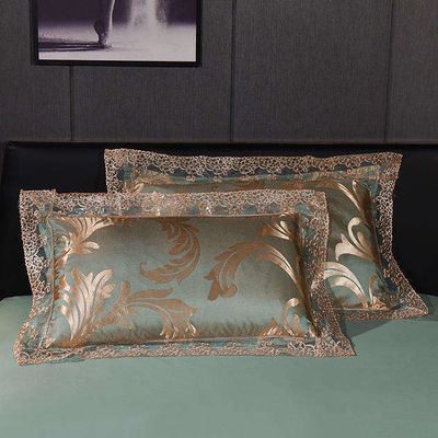 European Style Luxury Satin Silk Hotel Exquisite Jacquard Bedding Set Solid Advantage