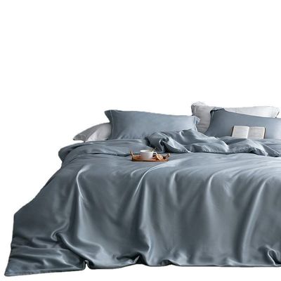 Standard Size Real Silk Duvet Cover Queen King Comforter Cover Solid Color Bedding Set