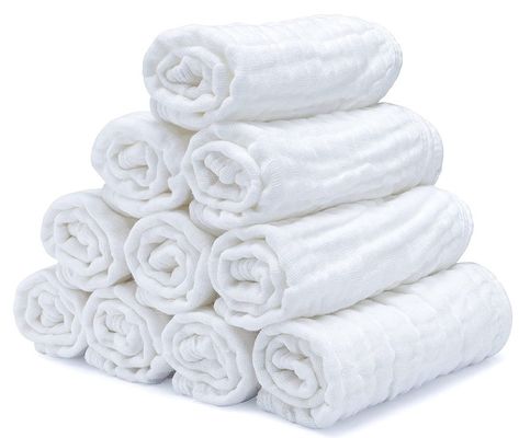 Sustainable 100% Cotton Muslin Squares for Unisex Baby Reusable Muslin Face Cloth
