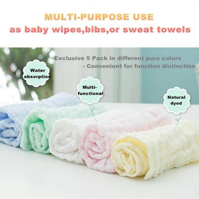 Baby Registry Must-Haves Square Baby Washcloths Set Soft and Gentle 12 x 12 inches