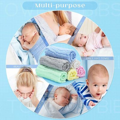 Baby Registry Must-Haves Square Baby Washcloths Set Soft and Gentle 12 x 12 inches
