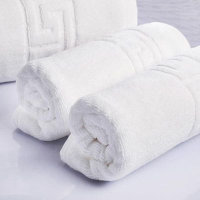 Comfort Hotel Luxury Jacquard White Bath Towel Set 100% Cotton Large Beach Towel for OEM