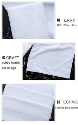Comfort Hotel Luxury Jacquard White Bath Towel Set 100% Cotton Large Beach Towel for OEM
