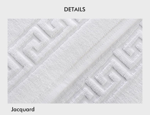 Comfort Hotel Luxury Jacquard White Bath Towel Set 100% Cotton Large Beach Towel for OEM