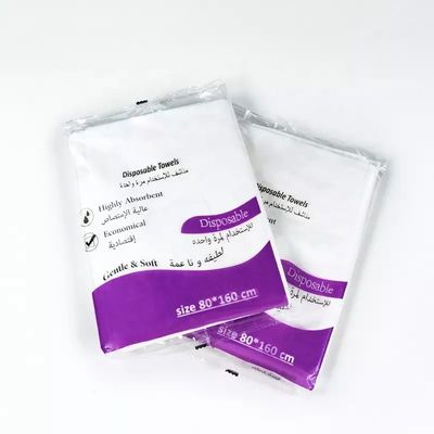 Customer Logo Disposable Towels for Beauty Salon Barber White OEM Bathroom Towel