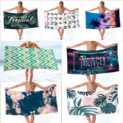 100% Polyester Custom Sand Free Beach Towel with Customized Designs Custom Printed Logo
