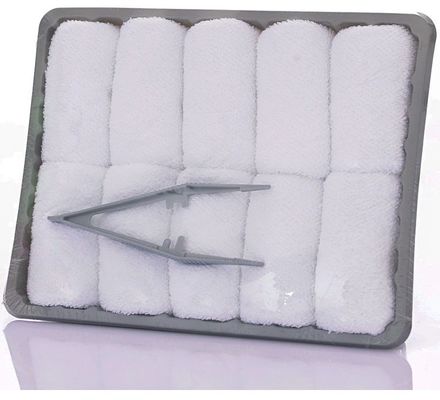 25*25cm Logo White Airplane Cotton Pallet Towel Antipilling and Wrinkle Fade Easy Care
