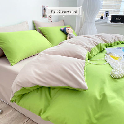Woven Cotton Solid Color Bed Sheets Set Three-Piece Four-Piece Bedding Collections