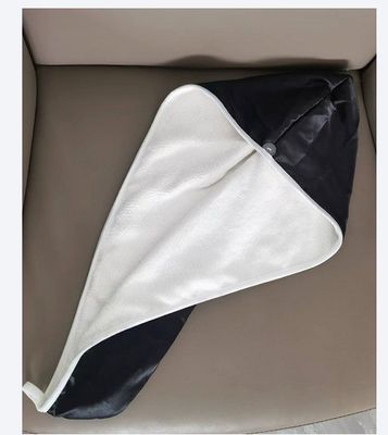 Plain Dyed Double Layer Stain Silk Hair Wrap Towel for Professional Drying Results