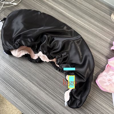 Plain Dyed Double Layer Stain Silk Hair Wrap Towel for Professional Drying Results