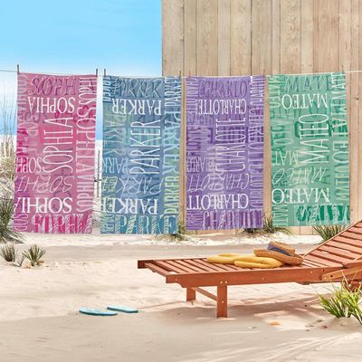 Summer Pool Essential Custom Printed Pool Beach Towels in Soft Microfiber Material