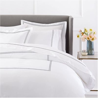 European and American Style 400TC Luxury Embroidered Duvet Cover Set for Queen Size Bed