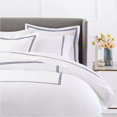 European and American Style 400TC Luxury Embroidered Duvet Cover Set for Queen Size Bed