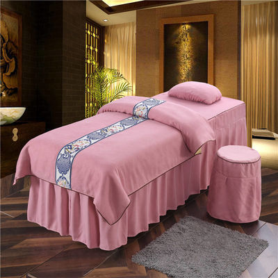 Modern Style Massage Table Sheet Cover Set Luxury Spa Pure Microfiber 4 Piece Bedding