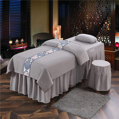 Modern Style Massage Table Sheet Cover Set Luxury Spa Pure Microfiber 4 Piece Bedding