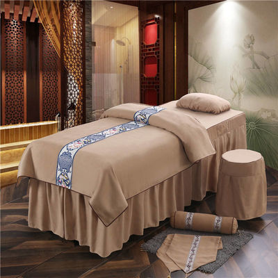 Modern Style Massage Table Sheet Cover Set Luxury Spa Pure Microfiber 4 Piece Bedding