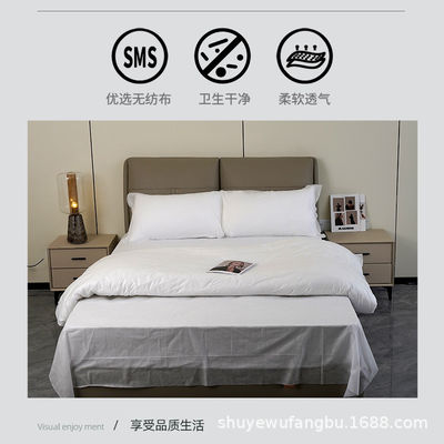 Non-woven 4 in 1 Bedding Set for Travel 40 Fabric Count Disposable Sheets Hospital