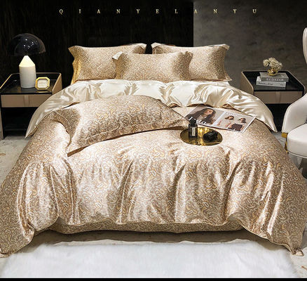 Diagonal Printing Mulberry Silk Fitted Sheet Set for 100% Silk Bedding in Market