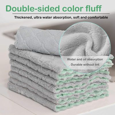 Knitted Design Microfiber Cleaning Cloth for House Kit Lint Free and Multi Color