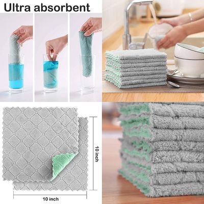 Knitted Design Microfiber Cleaning Cloth for House Kit Lint Free and Multi Color