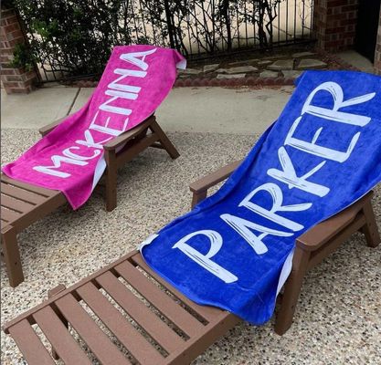 Antimicrobial Personalized Name Beach Towel Perfect for Outside Birthday Vacation Gift