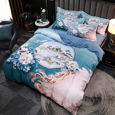 Fashionable Washed Tencel Bedsheets Sets Bedding Set Eco-friendly and Soft Hand Feel