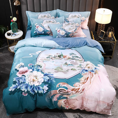 Fashionable Washed Tencel Bedsheets Sets Bedding Set Eco-friendly and Soft Hand Feel