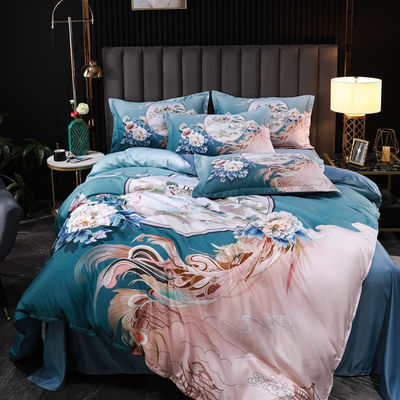 Fashionable Washed Tencel Bedsheets Sets Bedding Set Eco-friendly and Soft Hand Feel