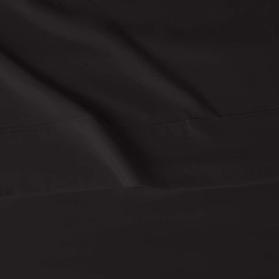 Washable Super Soft Microfiber 4 Piece Bed Sheet Set with Deep Pockets Queen Black Solid