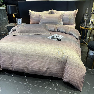 1 Cover 1flat Sheet /bedsheet 2pillowcase Pink Egyptian Cotton Bedding Set for Home Baby