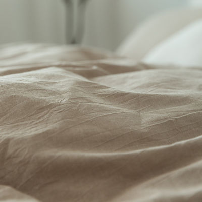 100% Washed Cotton Bedding Set Soft Hand Feel Breathable and Durable Linen Like Texture