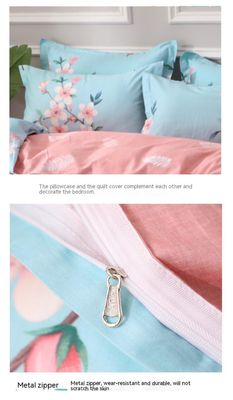 Customized Color Luxury Bed Sheet Bed Cover for 4pcs Quantity Cotton Bedding Set